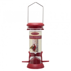 Johnston & Jeff Seed Standard Feeder In Red Plastic (20cm)